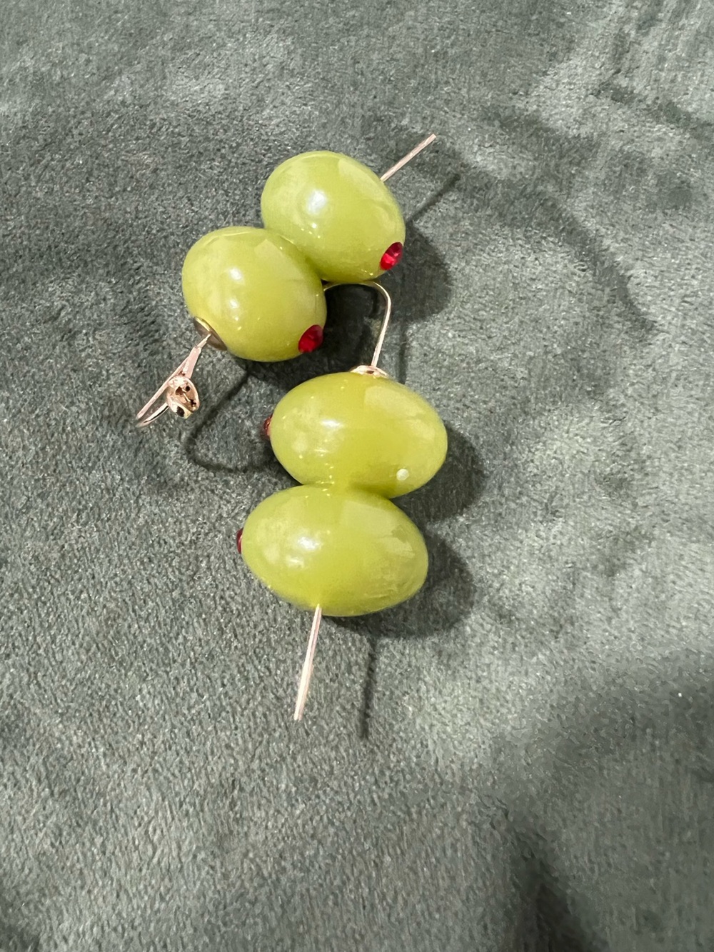 Olive with Pimento earrings. - Picture 9 of 12